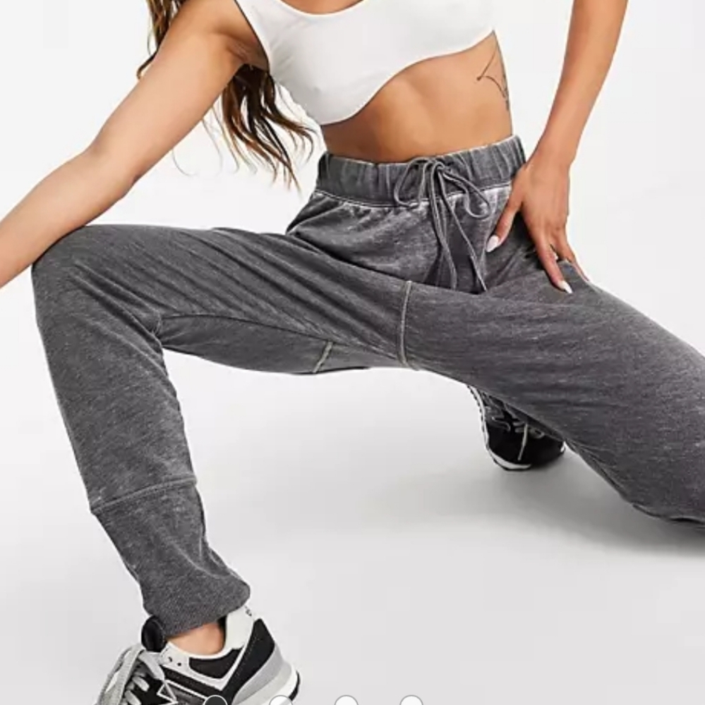 Free People Cozy All Day Harem Black Oversized Leggings - Picture 9 of 15